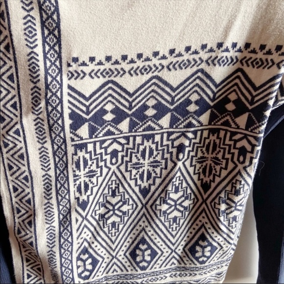 Lucky Brand cardigan navy southwestern waterfall - Picture 3 of 7